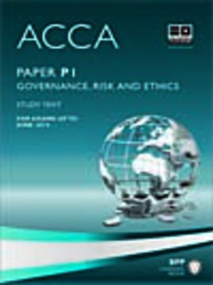 cover image of ACCA P1 - Professional Accountant - Study Text 2013